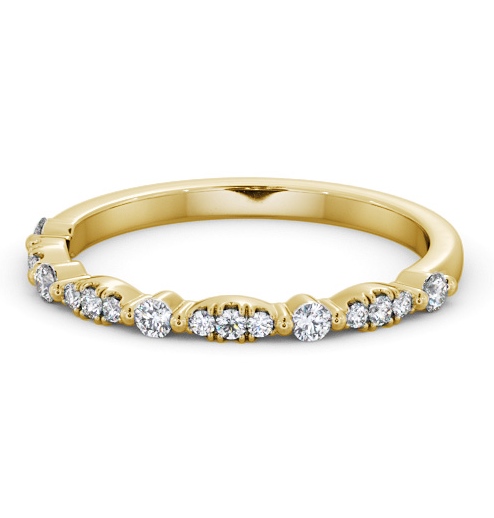 Half Eternity 0.20ct Round Diamond Ring 18K Yellow Gold - Haniya HE73_YG_THUMB2 