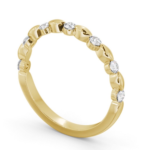  Ladies Round Diamond 0.20ct Wedding Ring 9K Yellow Gold - Lozel HE74_YG_THUMB1 