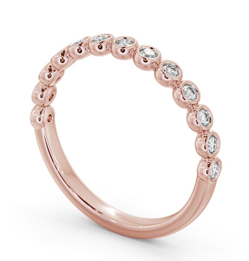 Half Eternity Round Diamond Bezel Style Ring 18K Rose Gold HE76_RG_THUMB1