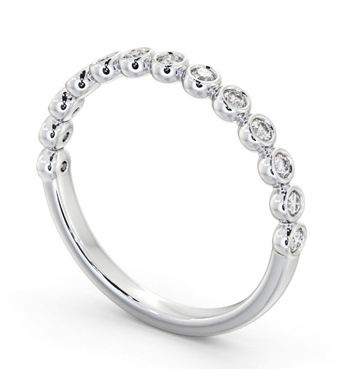 Half Eternity Round Diamond Ring 18K White Gold - Clio HE76_WG_THUMB1