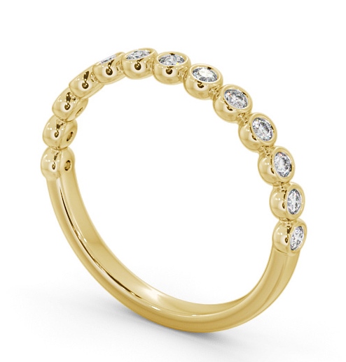 Half Eternity Round Diamond Bezel Style Ring 9K Yellow Gold HE76_YG_THUMB1