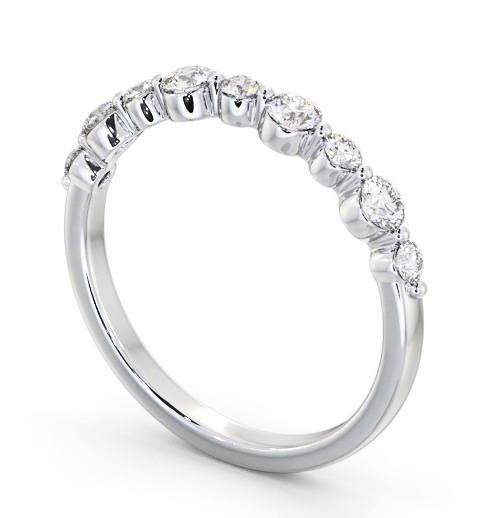 Half Eternity 0.45ct Round Diamond Ring 9K White Gold HE77_WG_THUMB1