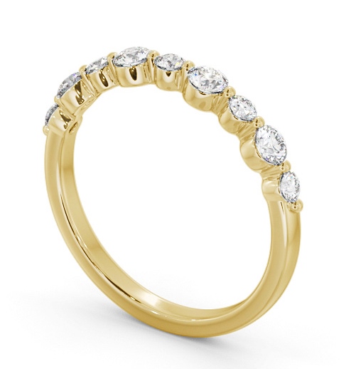 Half Eternity 0.45ct Round Diamond Ring 9K Yellow Gold HE77_YG_THUMB1