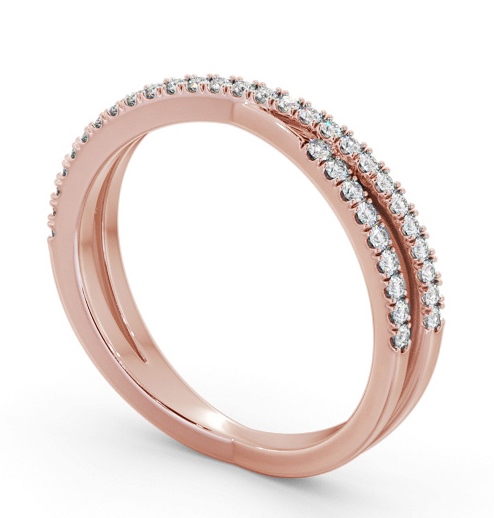 Half Eternity 0.25ct Round Diamond Crossover Ring 18K Rose Gold HE79_RG_THUMB1 