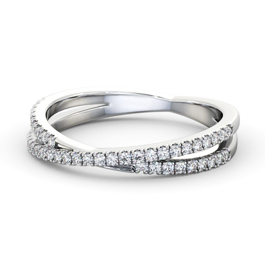 Kimberley Half Eternity Ring Round Diamond 0.25ct Crossover Band HE79_WG_THUMB2 
