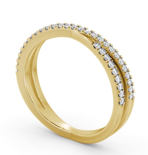 Half Eternity 0.25ct Round Diamond Crossover Ring 18K Yellow Gold HE79_YG_THUMB1 