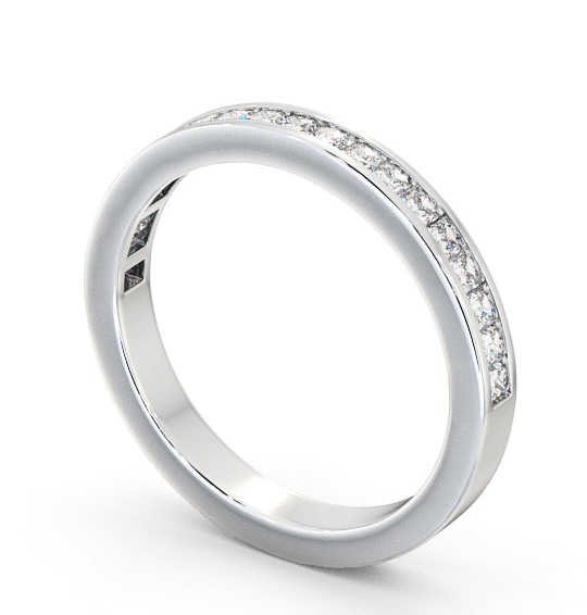 Half Eternity Princess Diamond Channel Set Ring Platinum HE7_WG_THUMB1