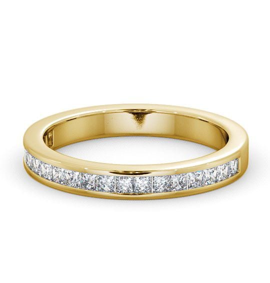  Half Eternity Princess Diamond Ring 9K Yellow Gold - Oakley HE7_YG_THUMB2 