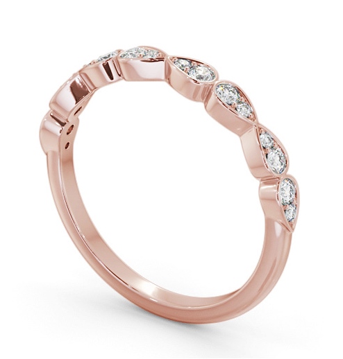 Half Eternity 0.15ct Round Diamond Pear Design Ring 18K Rose Gold HE80_RG_THUMB1