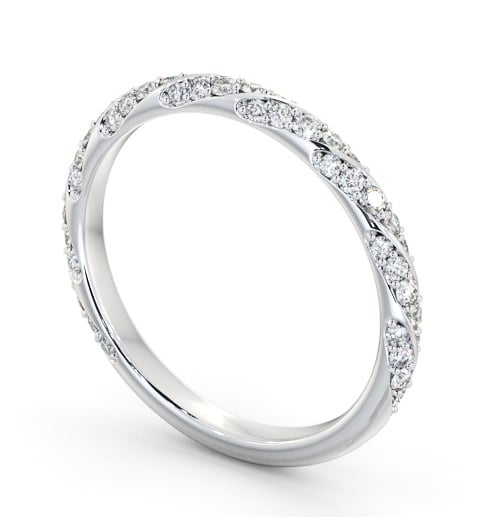 Half Eternity 0.35ct Round Diamond Glamorous Ring Platinum HE81_WG_THUMB1