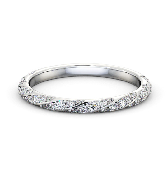 Syke Half Eternity Ring Round Diamond 0.35ct Pave Band HE81_WG_THUMB2 