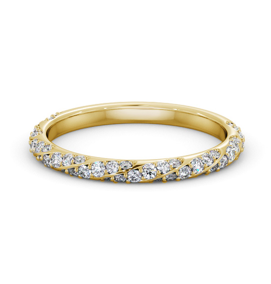 Syke Half Eternity Ring Round Diamond 0.35ct Pave Band HE81_YG_THUMB2 