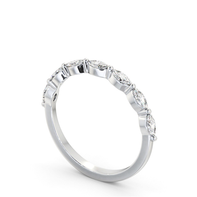 Half Eternity 0.35ct Marquise Diamond Ring 18K White Gold - Abingdon HE82_WG_SIDE