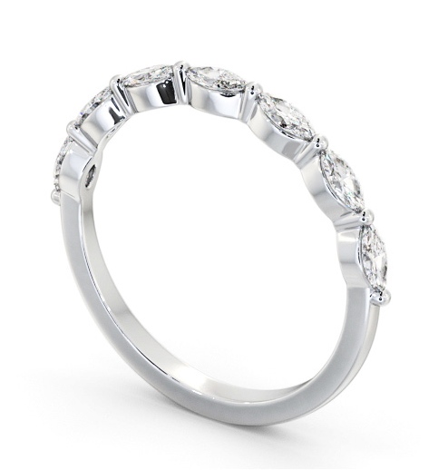  Half Eternity 0.35ct Marquise Diamond Ring Platinum - Abingdon HE82_WG_THUMB1 