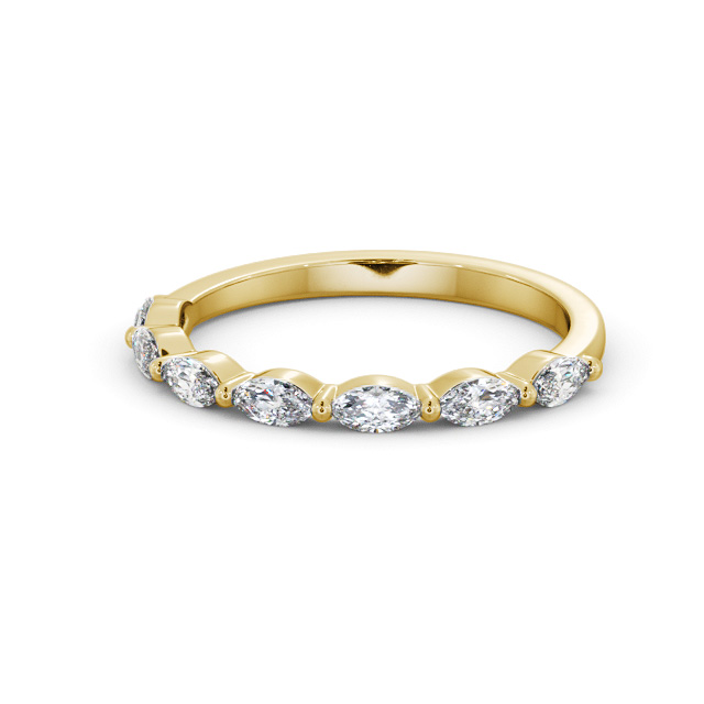 Half Eternity 0.35ct Marquise Diamond Ring 18K Yellow Gold - Abingdon HE82_YG_FLAT