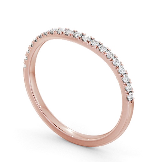 Half Eternity Round Diamond Curved Ring 9K Rose Gold HE83_RG_THUMB1