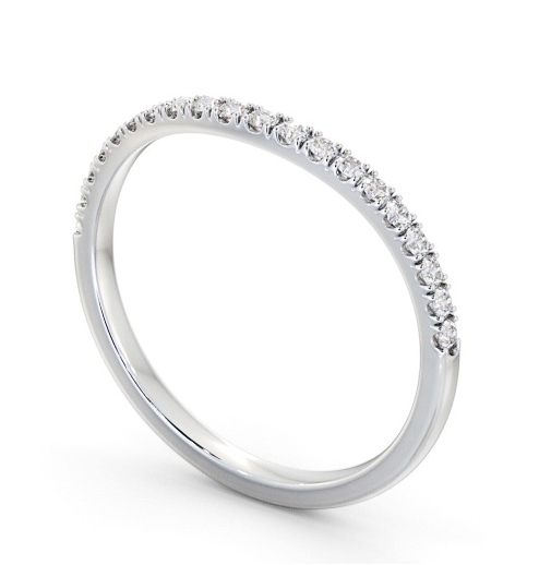 Half Eternity Round Diamond Curved Ring 9K White Gold HE83_WG_THUMB1