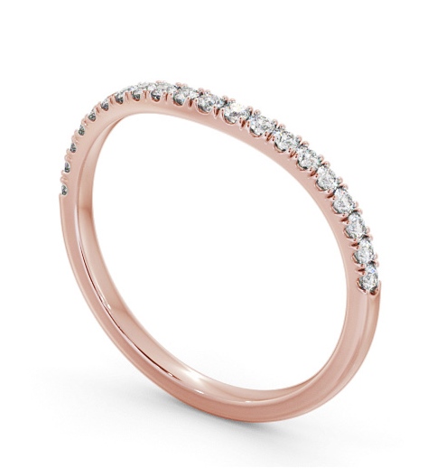 Half Eternity Round Diamond Curved Ring 9K Rose Gold HE84_RG_THUMB1 