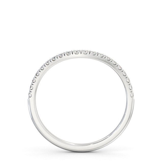 Half Eternity Round Diamond Ring 18K White Gold - Zarola HE84_WG_UP