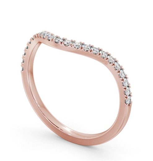 Half Eternity Round Diamond Curved Ring 9K Rose Gold HE85_RG_THUMB1 