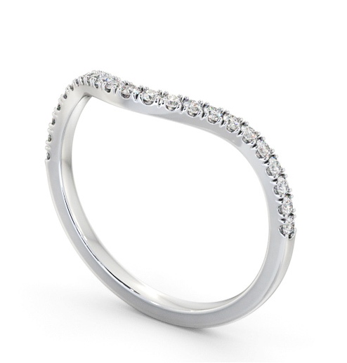 Half Eternity Round Diamond Curved Ring 18K White Gold HE85_WG_THUMB1