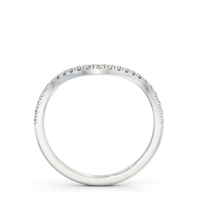 Half Eternity Round Diamond Ring 18K White Gold - Emmy HE85_WG_UP