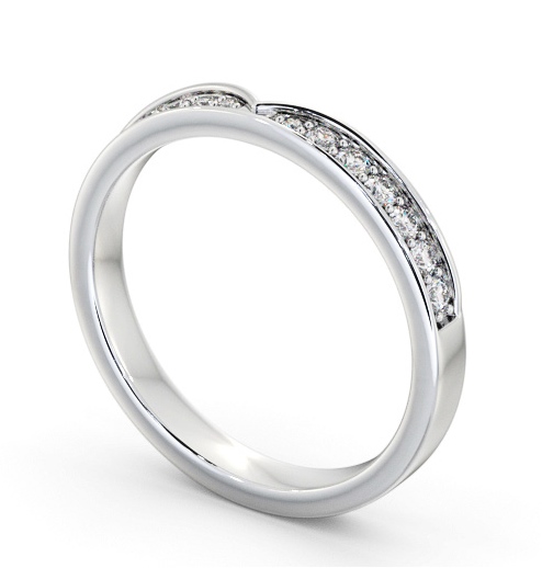 Half Eternity Round Diamond Pinched Design Ring 18K White Gold HE86_WG_THUMB1 