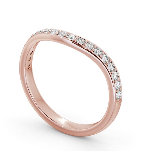 Half Eternity Round Diamond Curved Ring 9K Rose Gold HE87_RG_THUMB1 