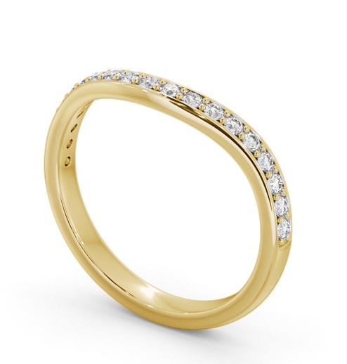 Half Eternity Round Diamond Ring 18K Yellow Gold - Withel HE87_YG_THUMB1