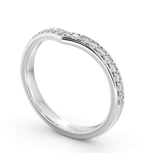 Half Eternity Round Diamond Ring 18K White Gold - Mafal HE88_WG_THUMB1