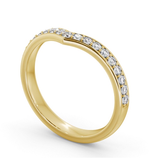 Half Eternity Round Diamond Wishbone Design Ring 9K Yellow Gold HE88_YG_THUMB1