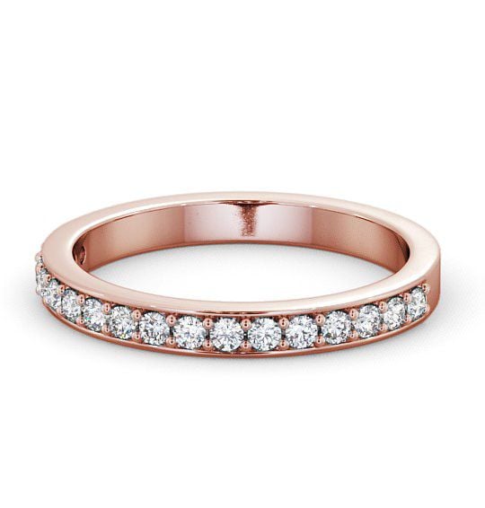 Half Eternity Round Diamond Pave Channel Set Ring 18K Rose Gold HE8_RG_THUMB2 