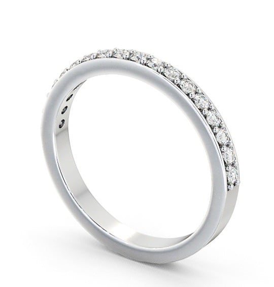  Half Eternity Round Diamond Ring Platinum - Merrion HE8_WG_THUMB1 