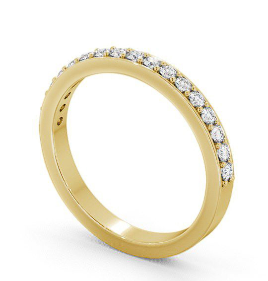 Half Eternity Round Diamond Pave Channel Set Ring 18K Yellow Gold HE8_YG_THUMB1