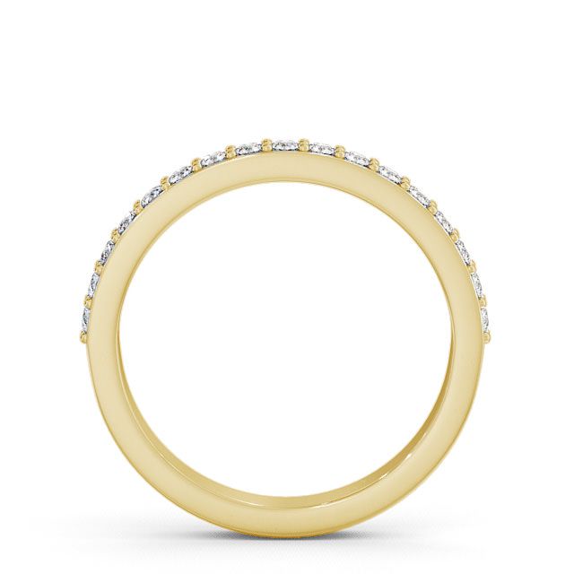 Half Eternity Round Diamond Ring 9K Yellow Gold - Merrion HE8_YG_UP