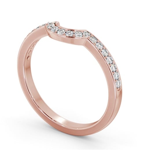 Half Eternity Round Diamond Half Moon Design Ring 9K Rose Gold HE90_RG_THUMB1