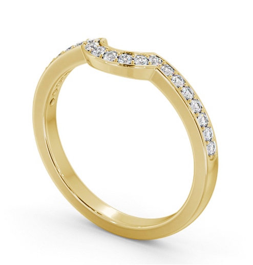 Half Eternity Round Diamond Half Moon Design Ring 9K Yellow Gold HE90_YG_THUMB1