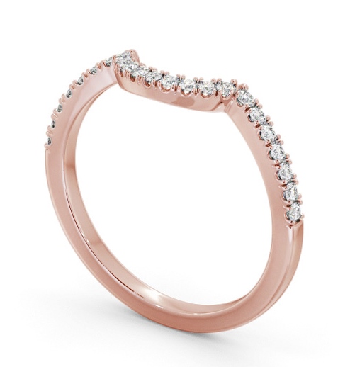 Half Eternity Round Diamond Half Moon Design Ring 9K Rose Gold HE91_RG_THUMB1