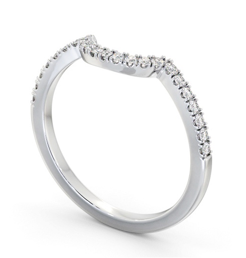 Half Eternity Round Diamond Half Moon Design Ring Platinum HE91_WG_THUMB1 