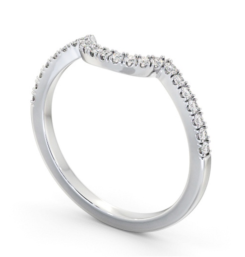 Half Eternity Round Diamond Half Moon Design Ring Palladium HE91_WG_THUMB1 