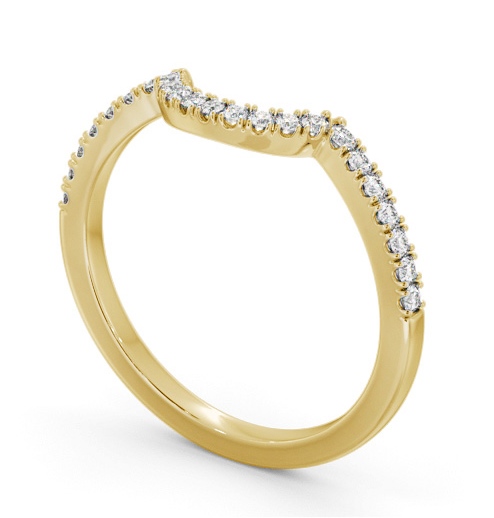 Half Eternity Round Diamond Half Moon Design Ring 18K Yellow Gold HE91_YG_THUMB1