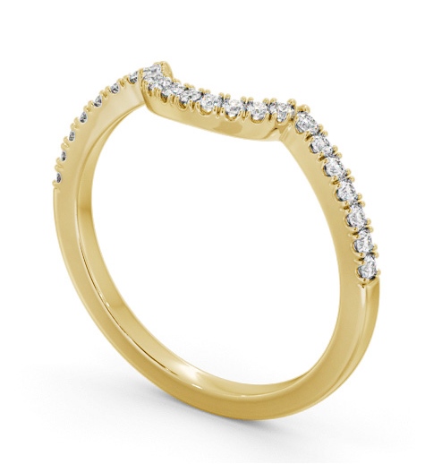 Half Eternity Round Diamond Half Moon Design Ring 9K Yellow Gold HE91_YG_THUMB1 