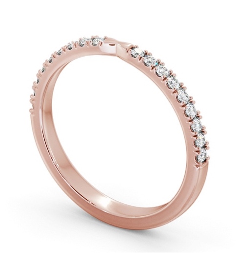 Half Eternity Round Diamond Pinched Design Ring 18K Rose Gold HE92_RG_THUMB1