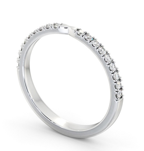 Half Eternity Round Diamond Pinched Design Ring Platinum HE92_WG_THUMB1