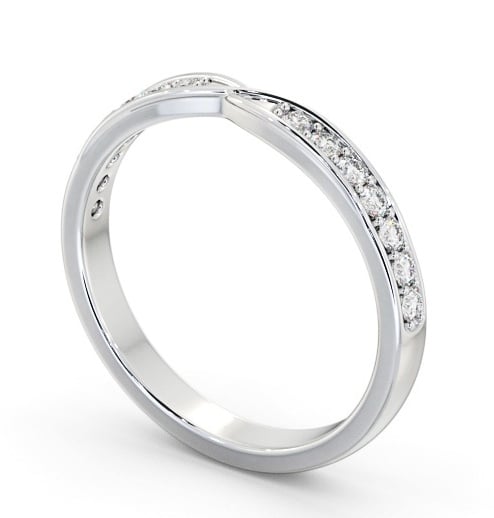 Half Eternity Round Diamond Ring 18K White Gold - Maria HE93_WG_THUMB1