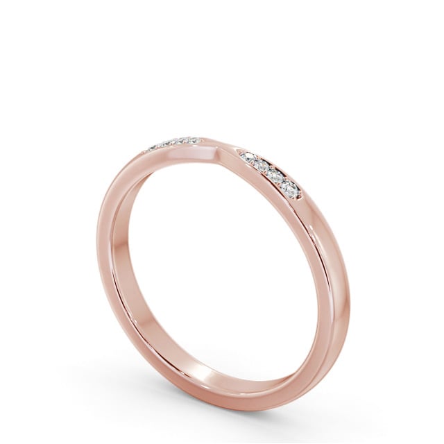 Ladies Round Diamond Wedding Ring 9K Rose Gold - Alderton | Angelic ...