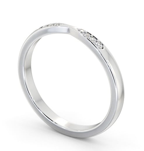 Ladies Round Diamond Wedding Ring 18K White Gold - Alderton HE94_WG_THUMB1