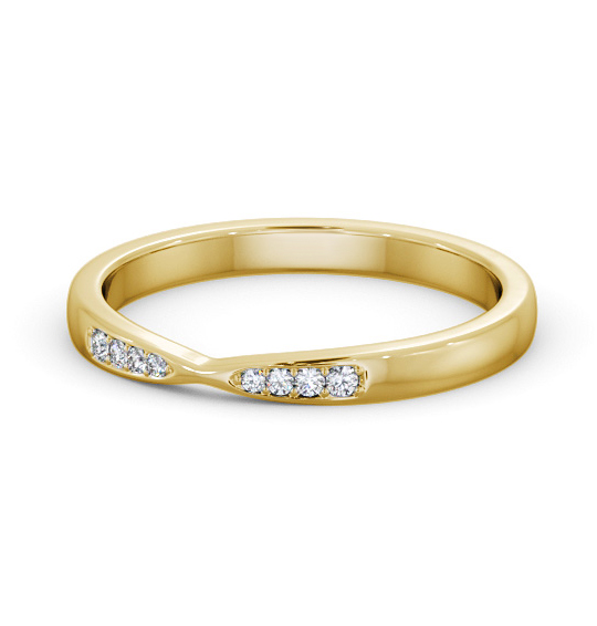 Alderton Ladies Round Diamond Wedding Ring Pinched Channel Setting HE94_YG_THUMB2 