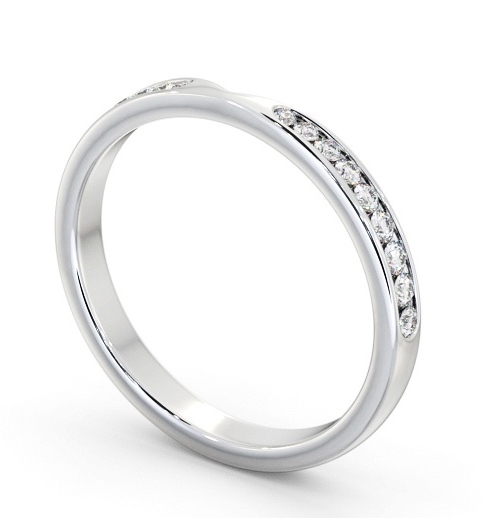Half Eternity Round Diamond Ring 18K White Gold - Lauren HE95_WG_THUMB1