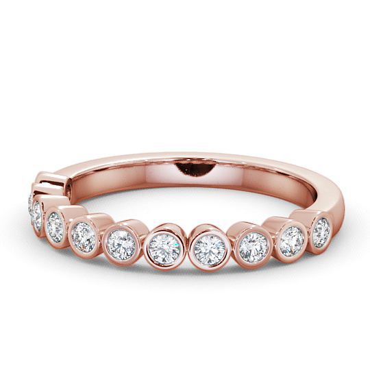  Half Eternity Round Diamond Ring 9K Rose Gold - Leybury HE9_RG_THUMB2 